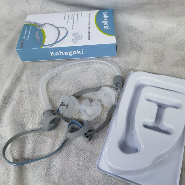 Kohagoki Oxygen Mask for Adults - Soft Silicone Face Mask with Oxygen Tubing, Adjustable Head Straps, Lightweight & Comfortable for Home Use, Universal Fit for Most Concentrators
