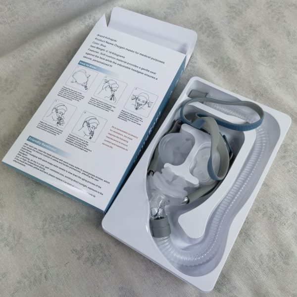 Kohagoki Oxygen Mask for Adults - Soft Silicone Face Mask with Oxygen Tubing, Adjustable Head Straps, Lightweight & Comfortable for Home Use, Universal Fit for Most Concentrators